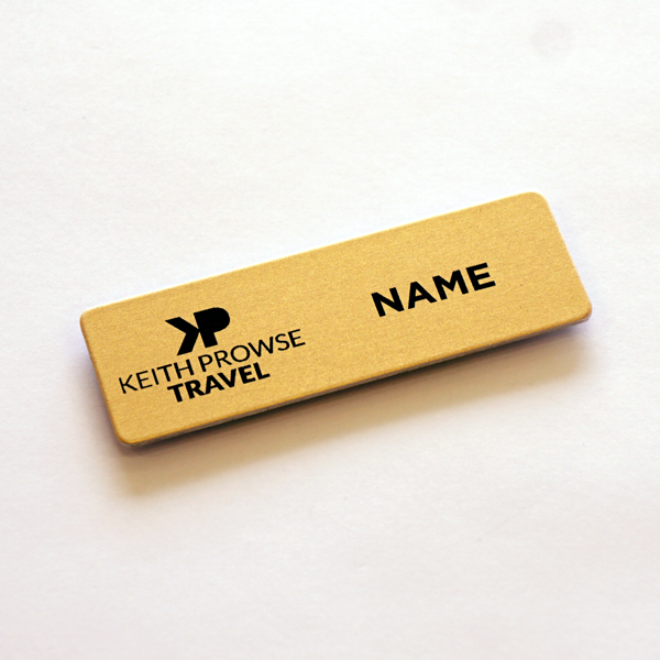 Gold Metal Name Badge